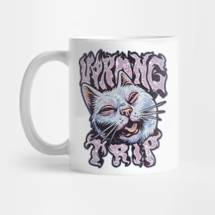 Wrong Trip – Trippy Cat Psychedelic Mug